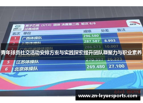 青年球员社交活动安排方案与实践探索提升团队凝聚力与职业素养